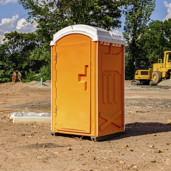 how often are the portable restrooms cleaned and serviced during a rental period in Jackson Ohio